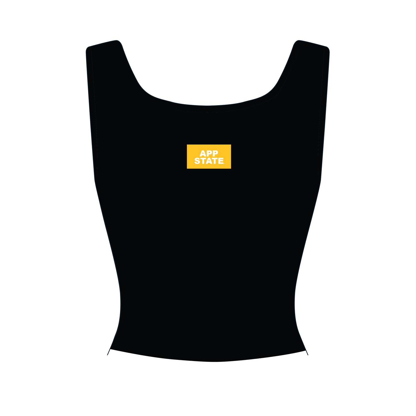 The Alli Ribbed Tank App State Woven Label | Black