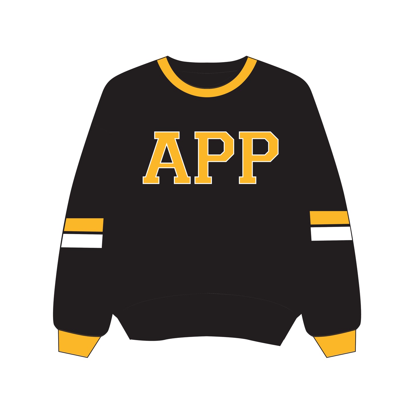 The Virginia Varsity Crewneck App State | Youth Black
