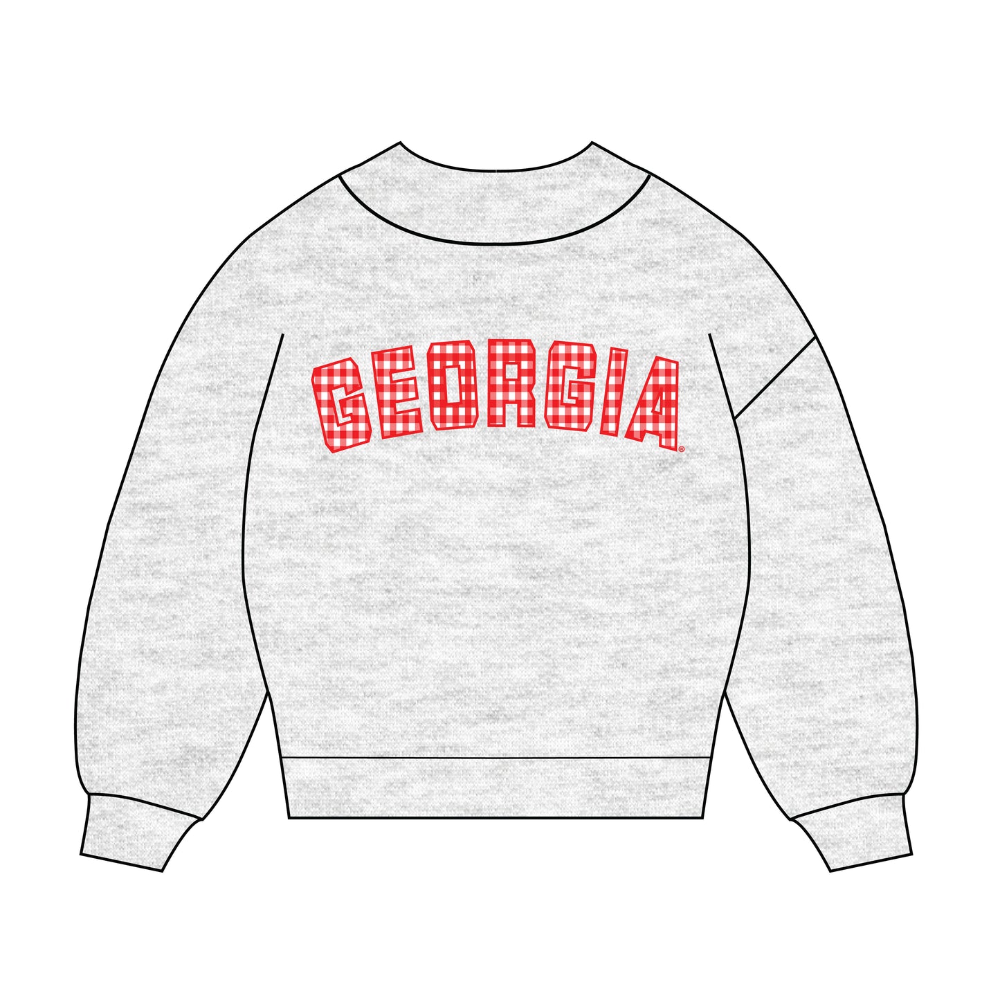 The Mallory Gingham Mockneck Georgia | Ash