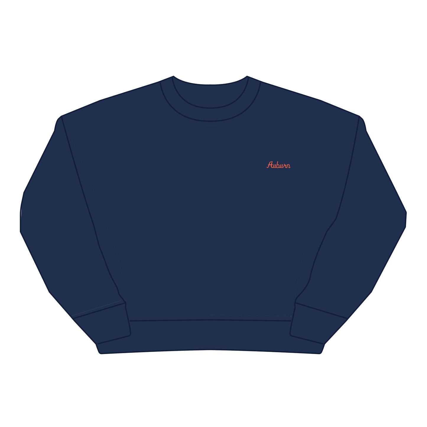 The Brooke Solid Crewneck Auburn | Youth Navy