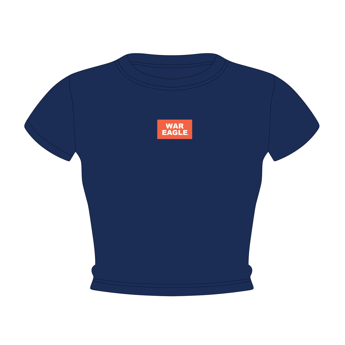 The Raegan Ribbed Baby Tee War Eagle Woven Label | Navy