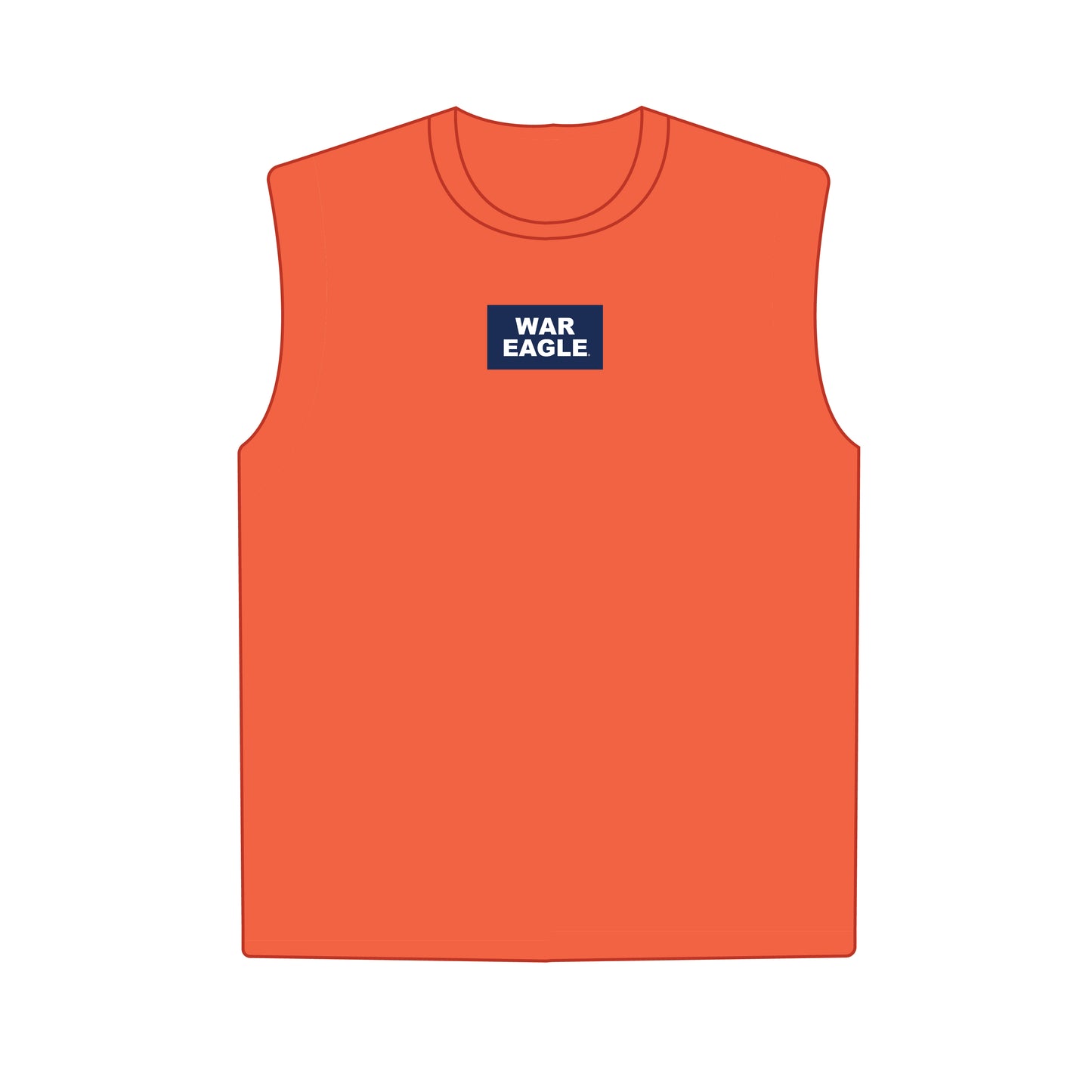 The Anna Active Tank War Eagle Woven Label | Orange