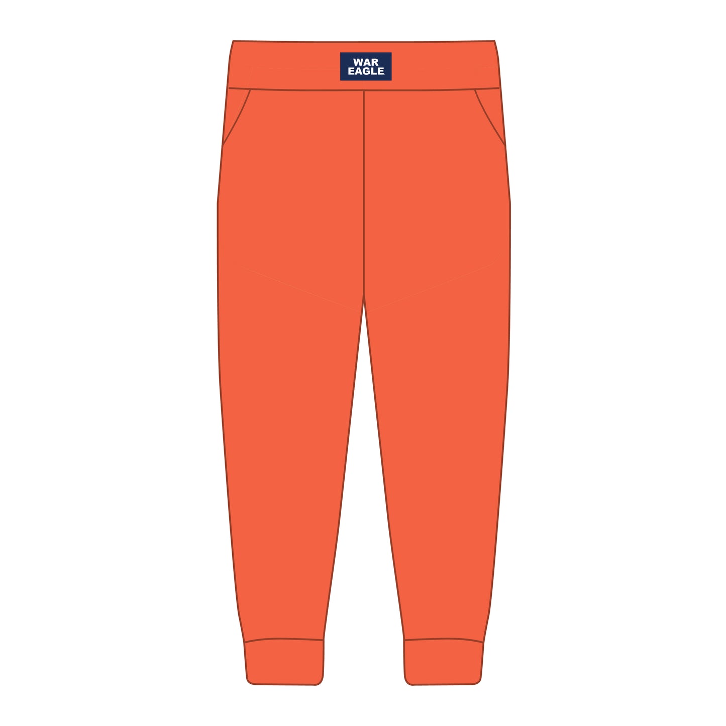 The Becca Joggers War Eagle Woven Label | Orange