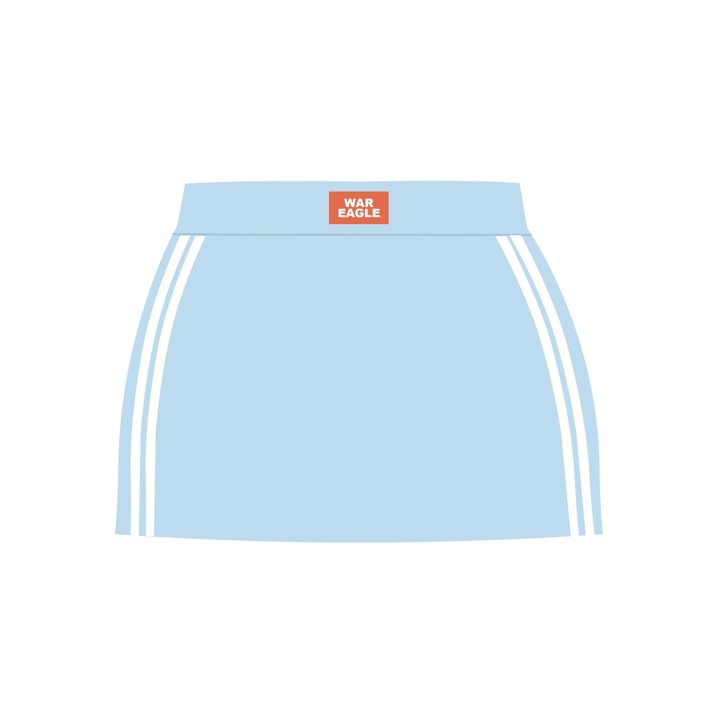 The Savannah Sporty Skort War Eagle Woven Label | Youth Light Blue