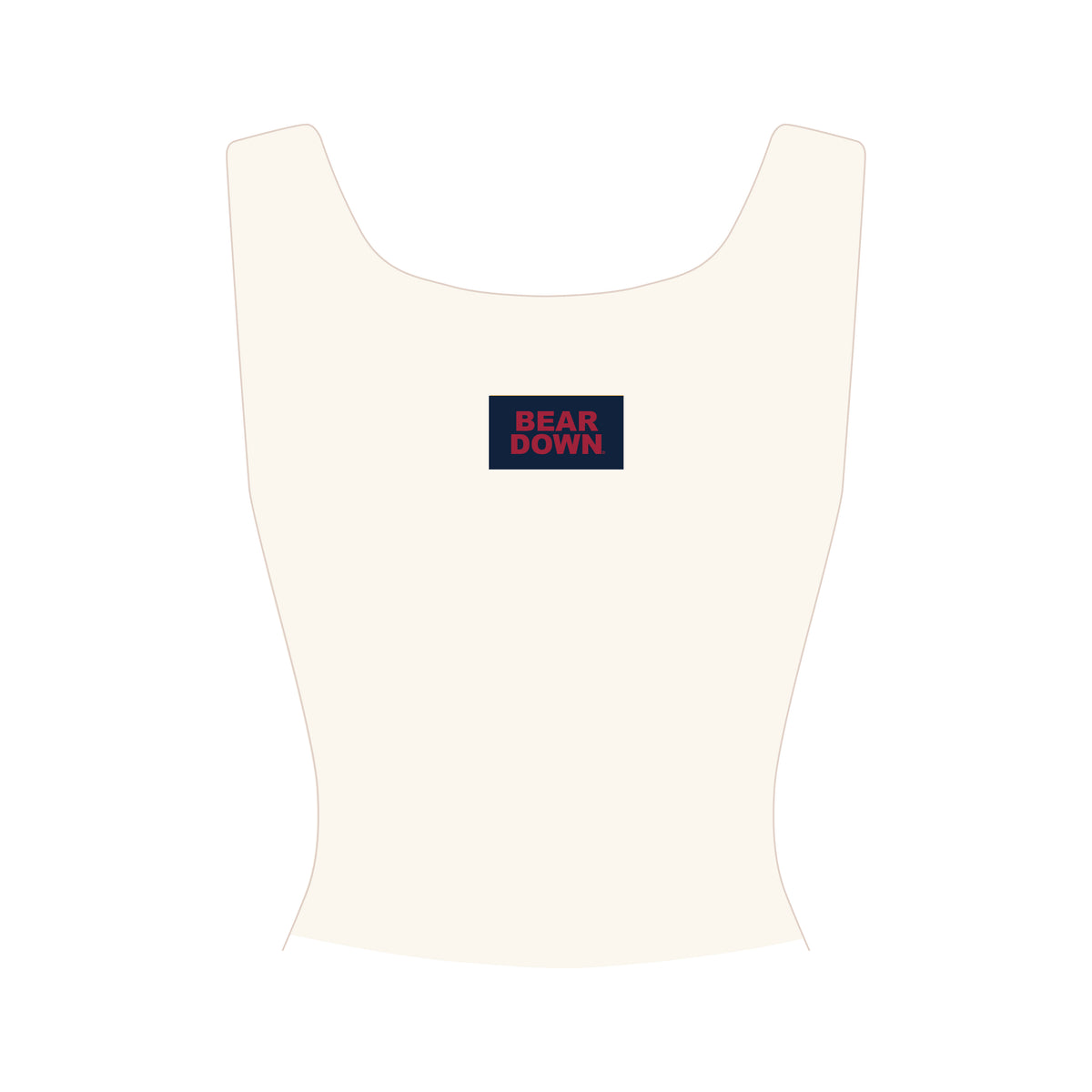 The Alli Ribbed Tank Bear Down Woven Label | Bone