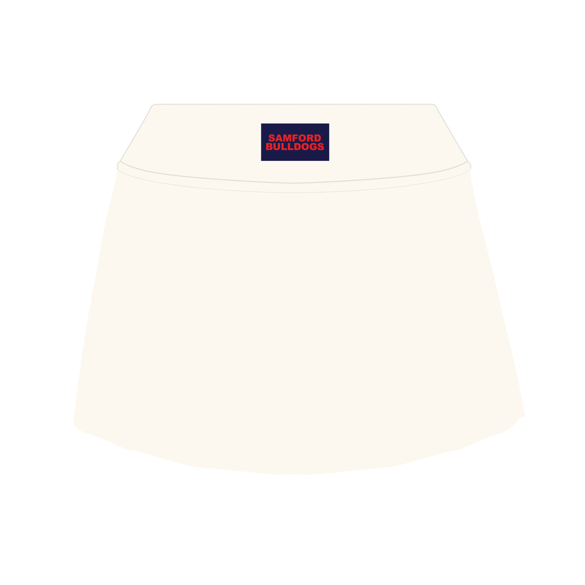 The Alli Tennis Skort Samford Bulldogs Woven Label | Bone