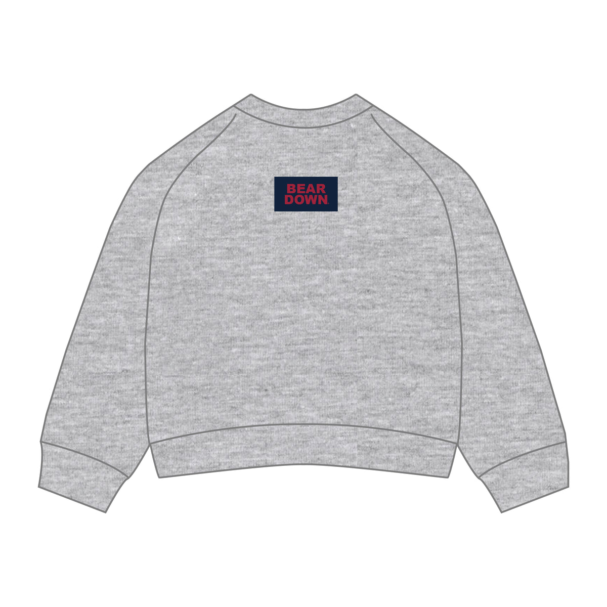 The Ava Airy Crewneck Bear Down Woven Label | Heather Grey