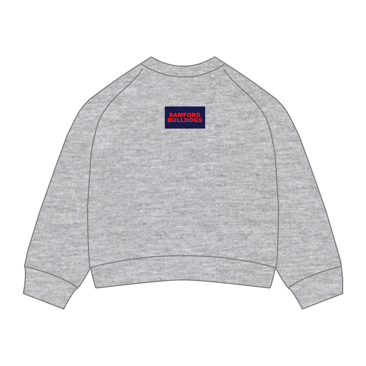 The Ava Airy Crewneck Samford Bulldogs Woven Label | Heather Grey