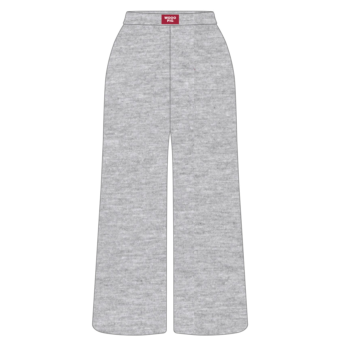 The Ava Airy Pants Wooo Pig Woven Label | Heather Grey