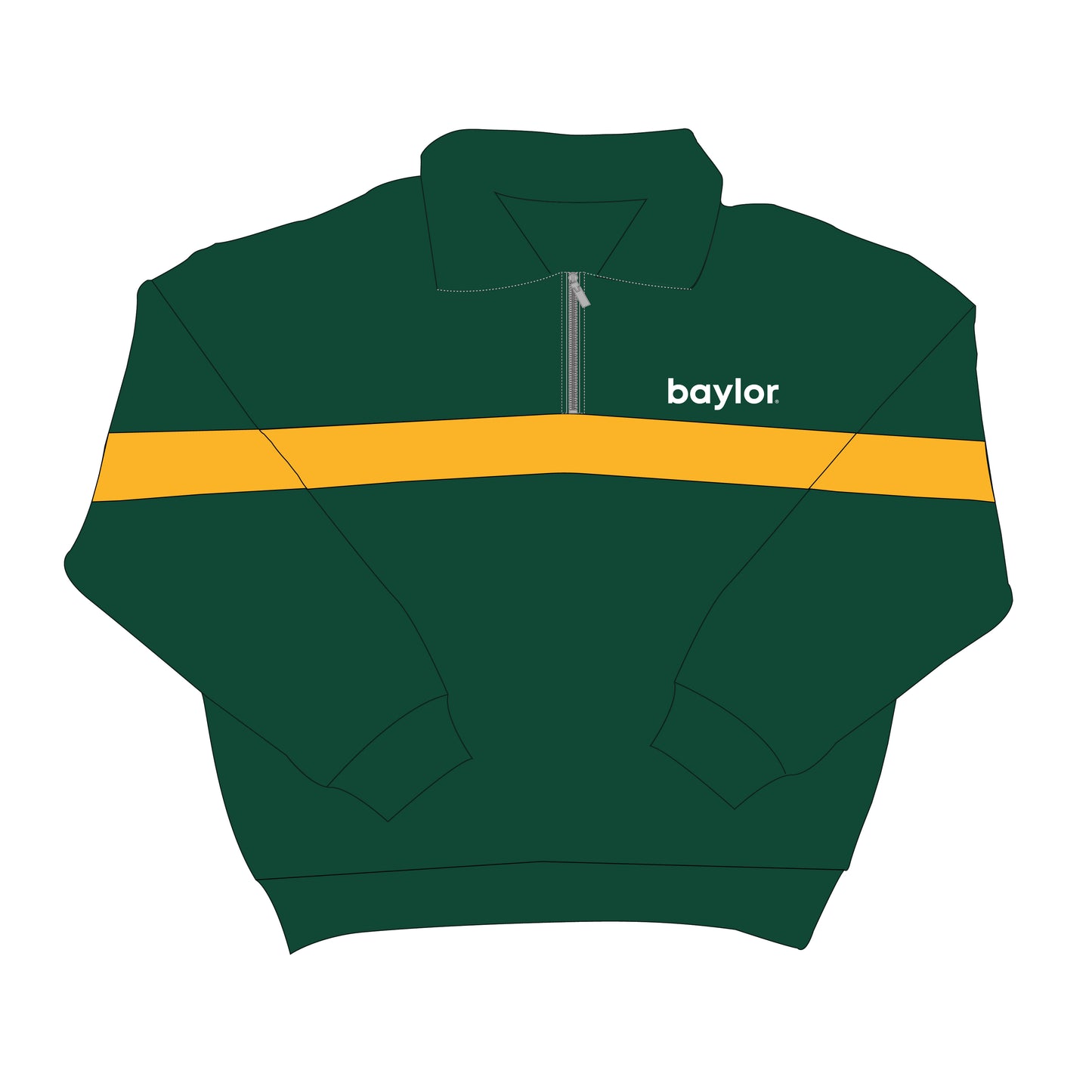The Heather Half Zip Baylor | Green