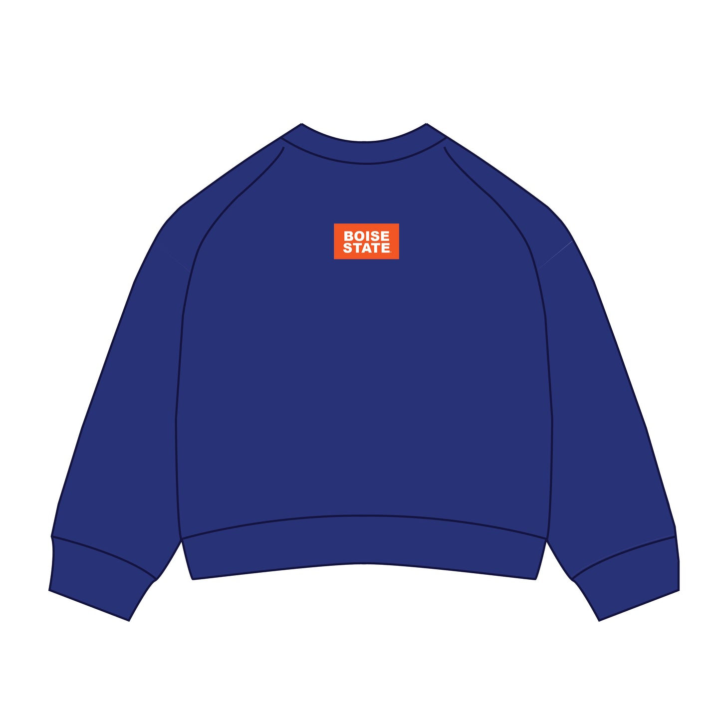 The Ava Airy Crewneck Boise State Woven Label | Youth Royal