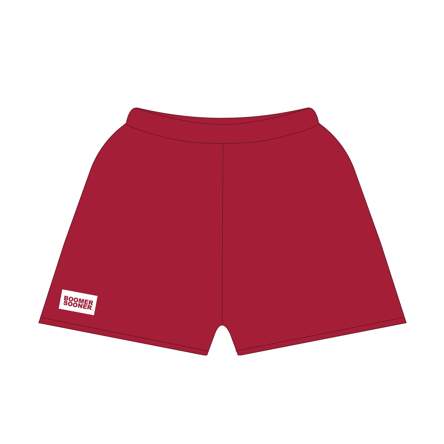 The Becca Shorts Boomer Sooner Woven Label | Crimson