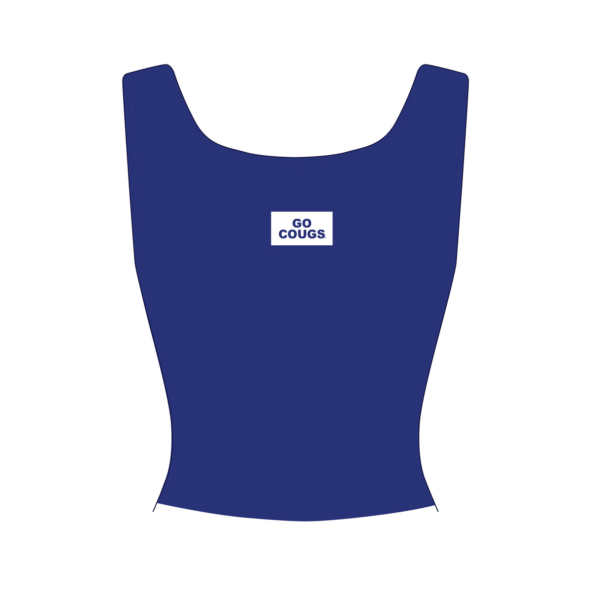 The Alli Ribbed Tank Go Cougs Woven Label | Youth Royal