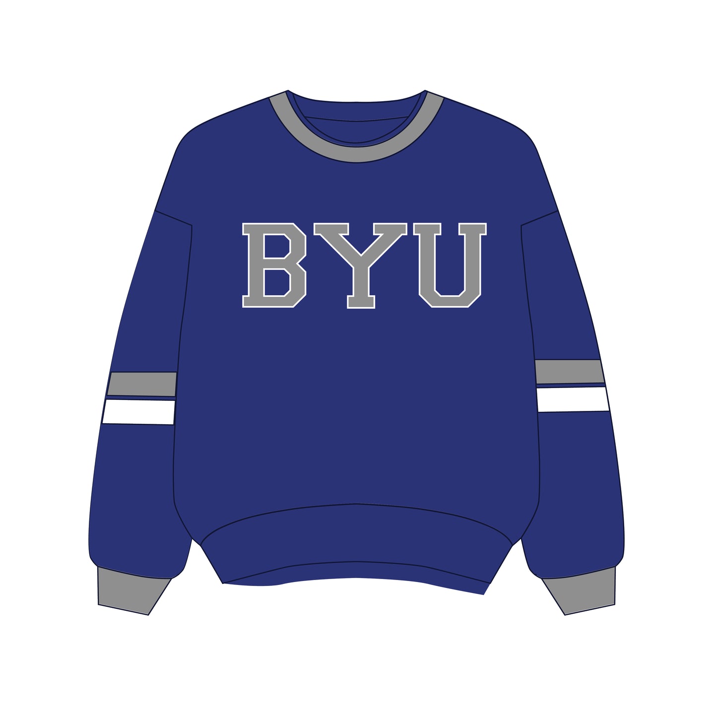 The Virginia Varsity Crewneck BYU | Royal Blue