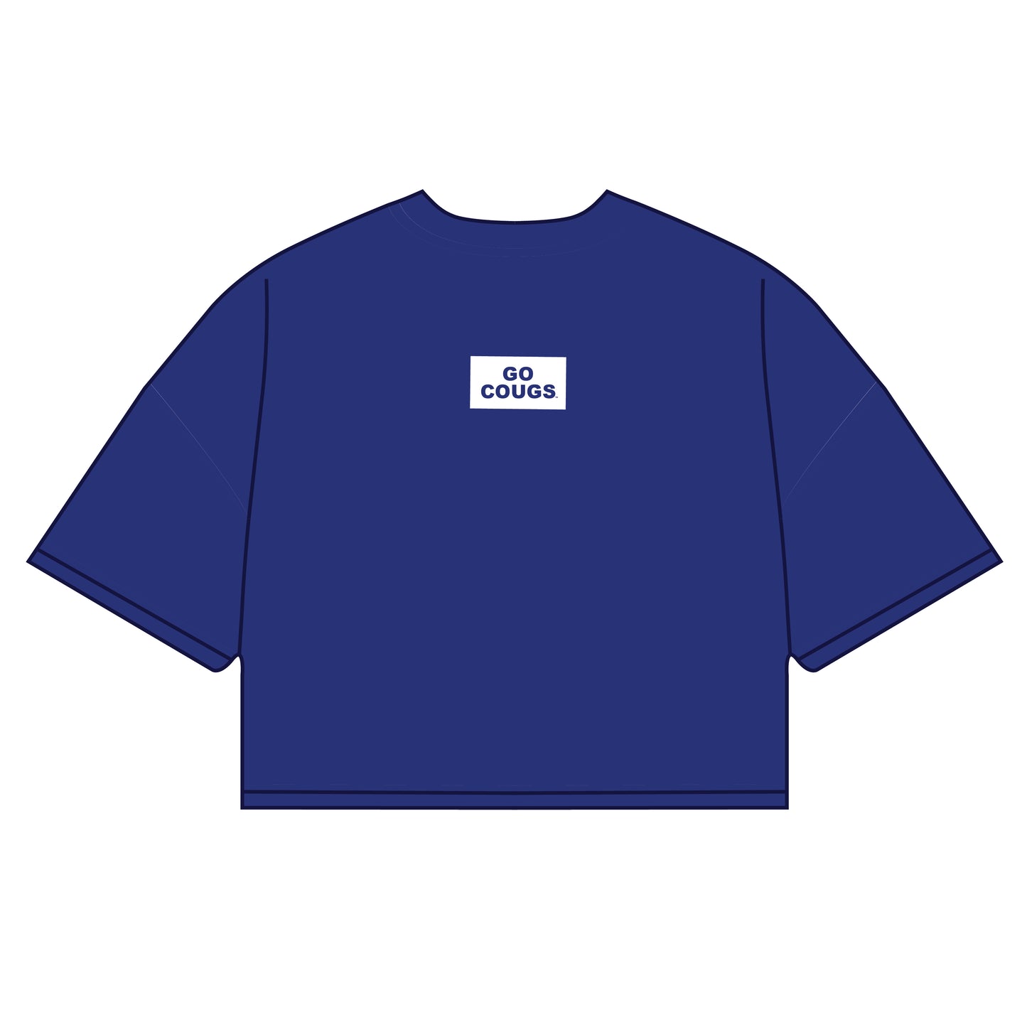 The Kristen Airy Tee Go Cougs Woven Label | Royal