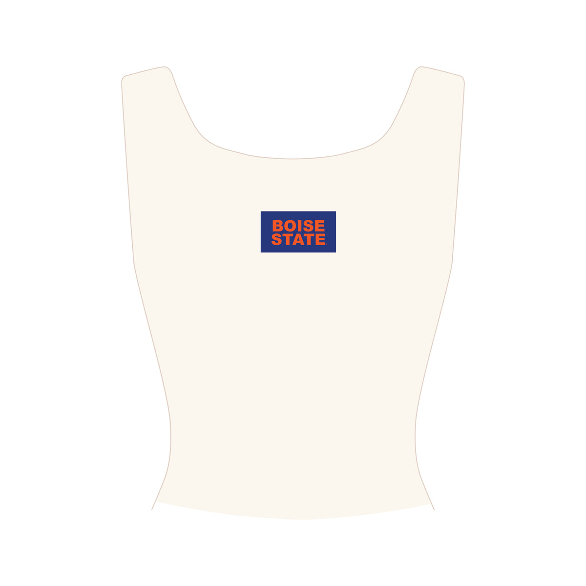 The Alli Ribbed Tank Boise State Woven Label | Bone