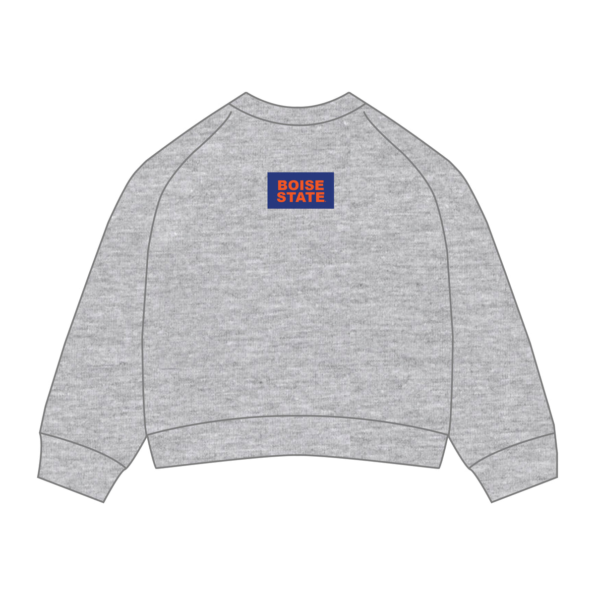 The Ava Airy Crewneck Boise State Woven Label | Heather Grey