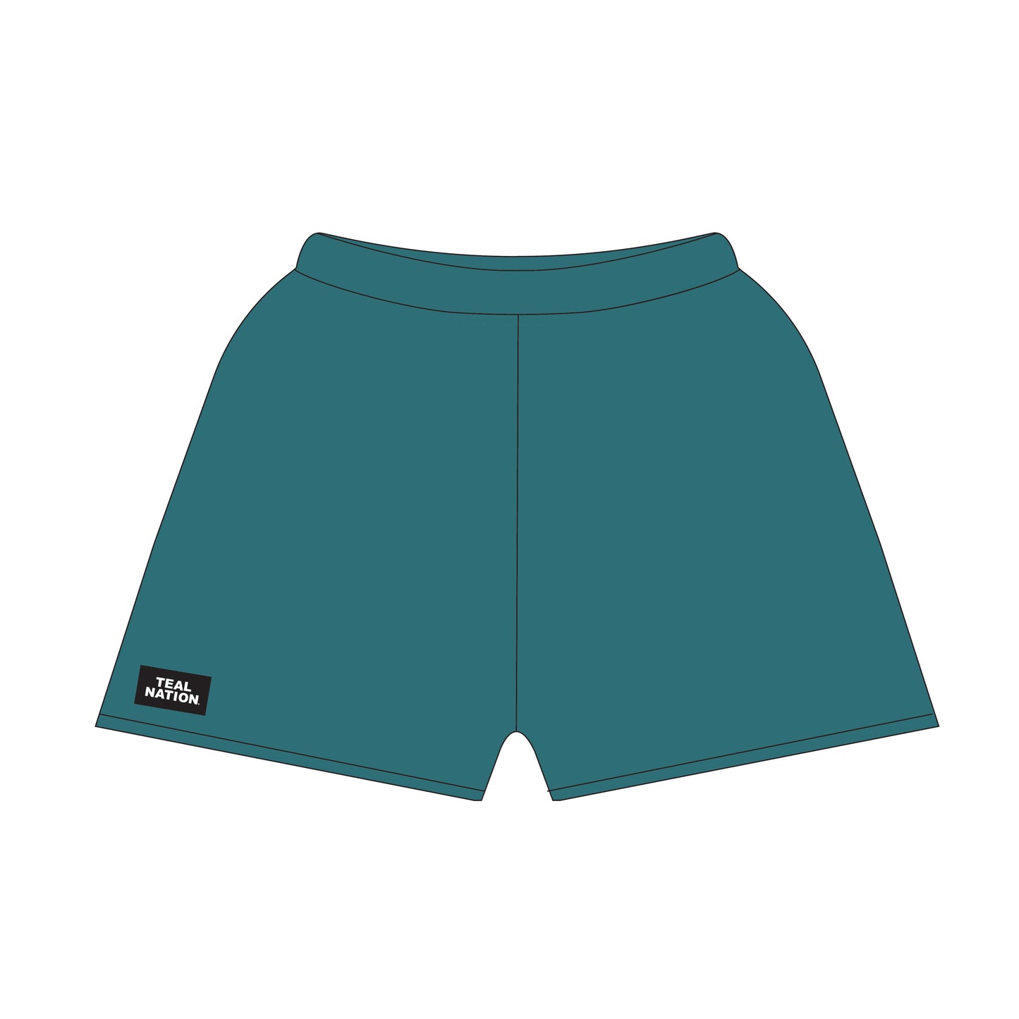 The Becca Shorts Teal Nation Woven Label | Teal