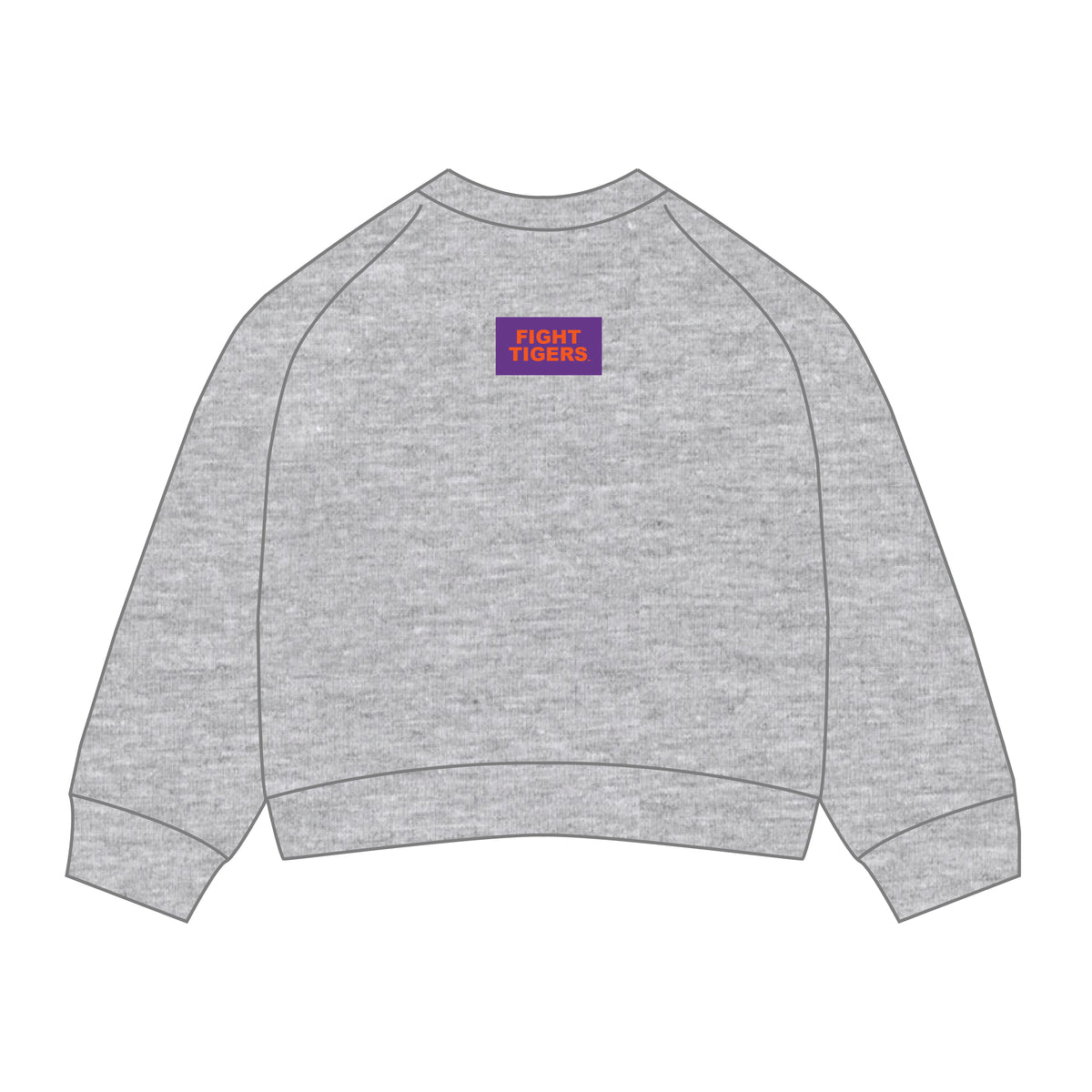 The Ava Airy Crewneck Fight Tigers Woven Label | Heather Grey