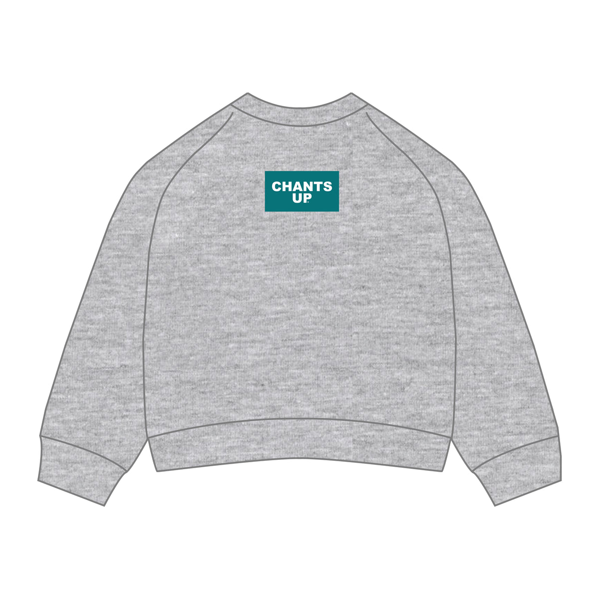 The Ava Airy Crewneck Chants Up Woven Label | Youth Heather Grey