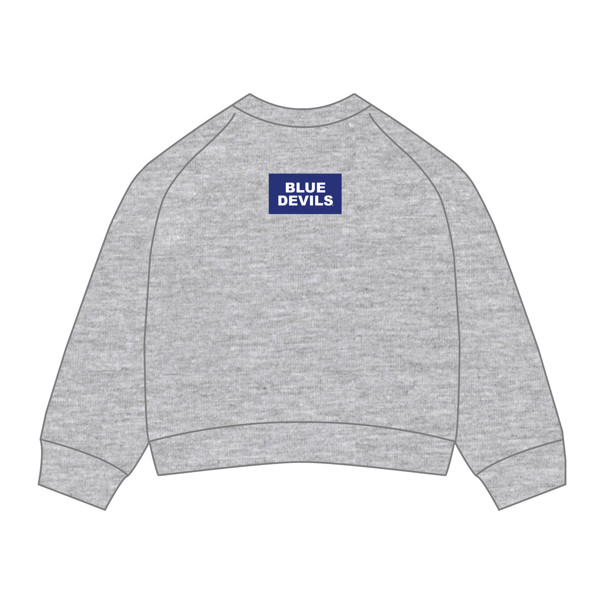 The Ava Airy Crewneck Blue Devils Woven Label | Youth Heather Grey