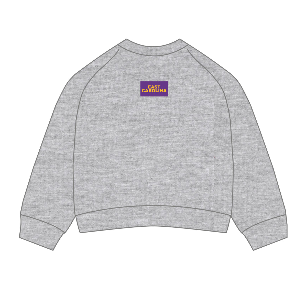 The Ava Airy Crewneck East Carolina Woven Label | Heather Grey