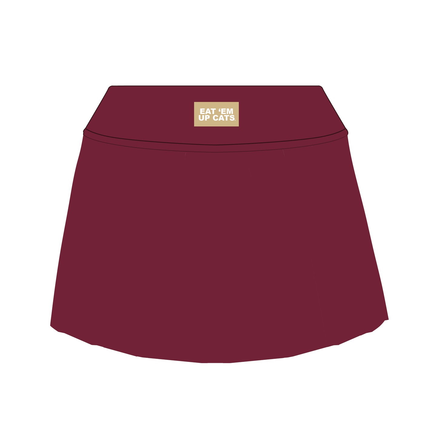 The Alli Tennis Skort Eat 'Em Up Cats Woven Label | Maroon