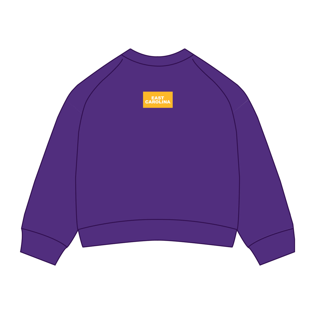The Ava Airy Crewneck East Carolina Woven Label | Purple