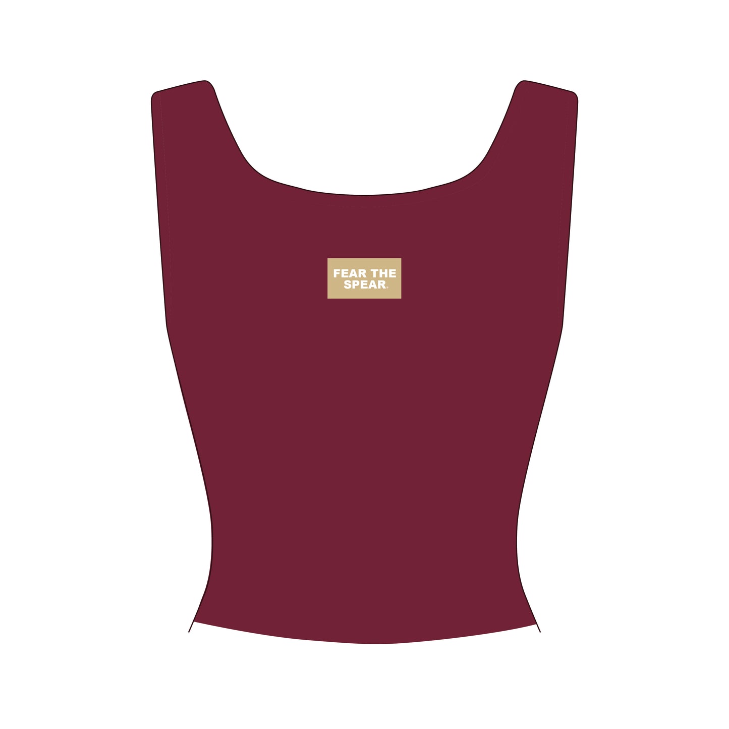 The Alli Ribbed Tank Fear The Spear Woven Label | Garnet