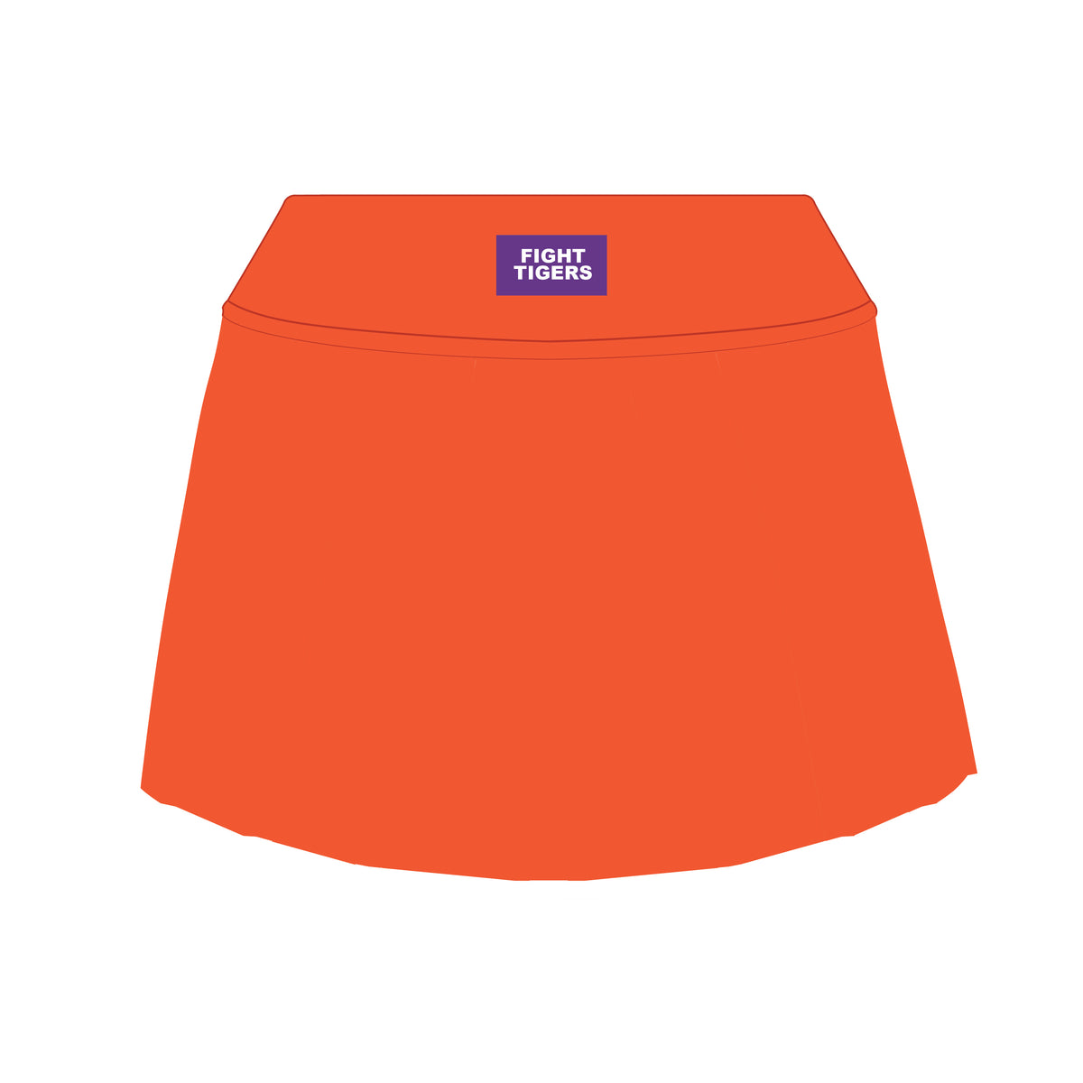 The Alli Tennis Skort Fight Tigers Woven Label | Orange