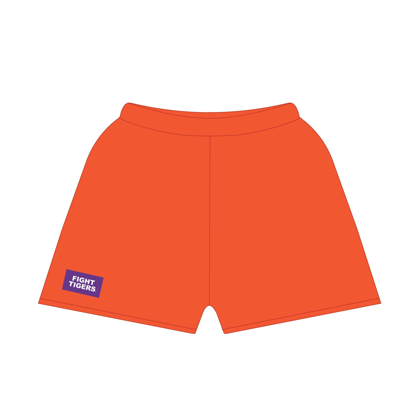 The Becca Shorts Fight Tigers Woven Label | Orange