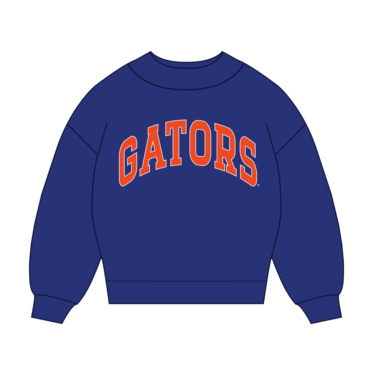 The Madi Classic Mockneck Gators Applique | Royal
