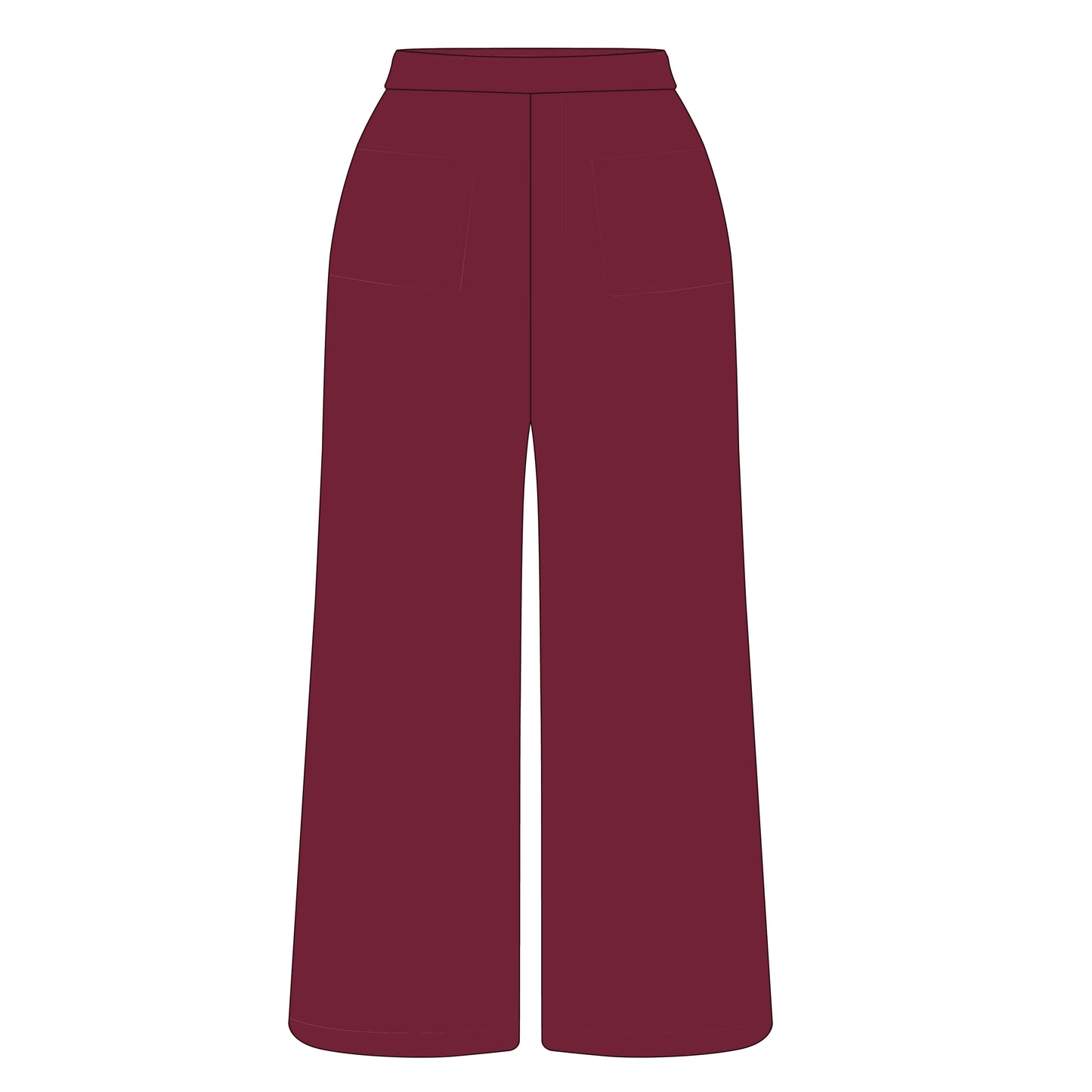 The Ava Airy Pants Fear The Spear Woven Label | Garnet