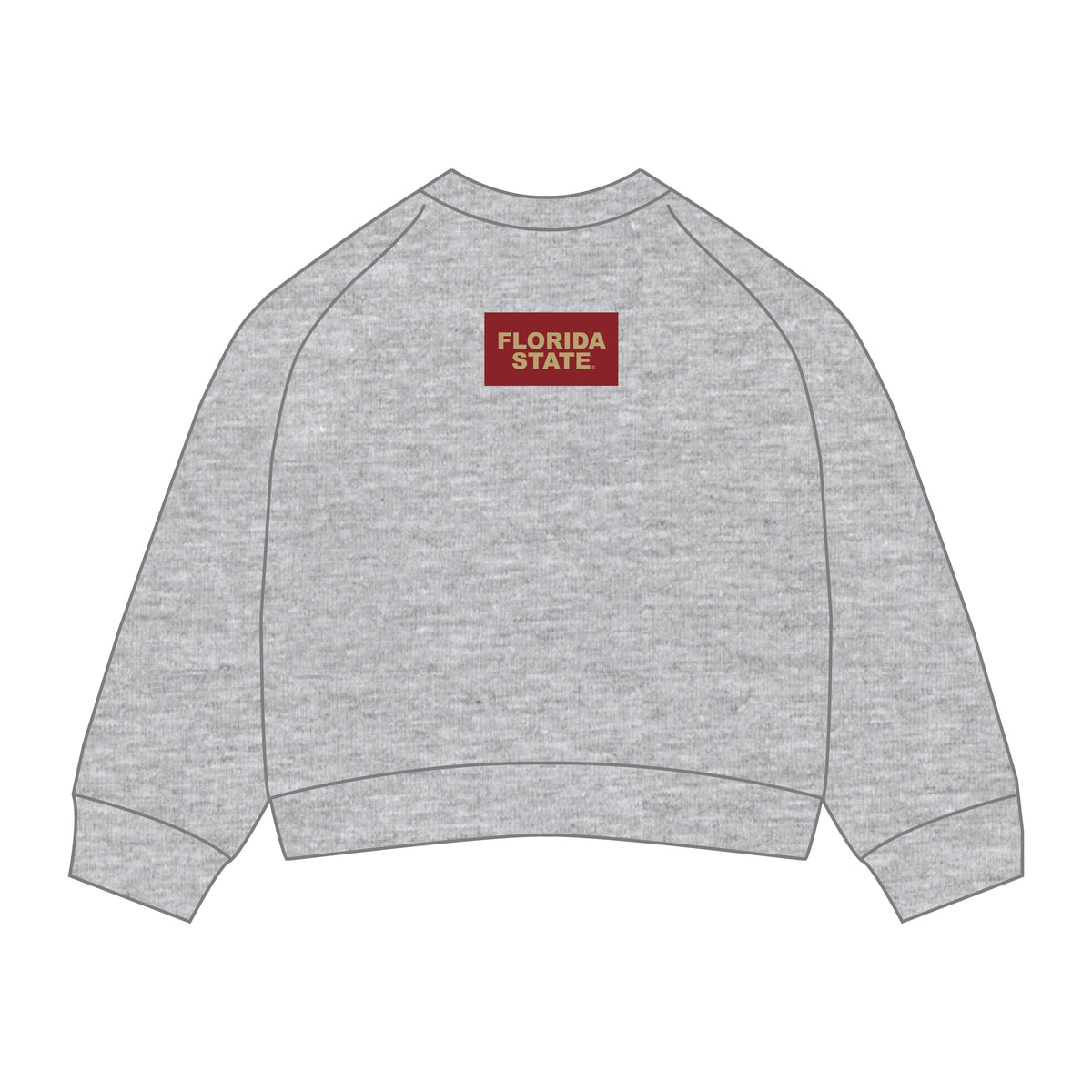 The Ava Airy Crewneck Florida State Woven Label | Youth Heather Grey