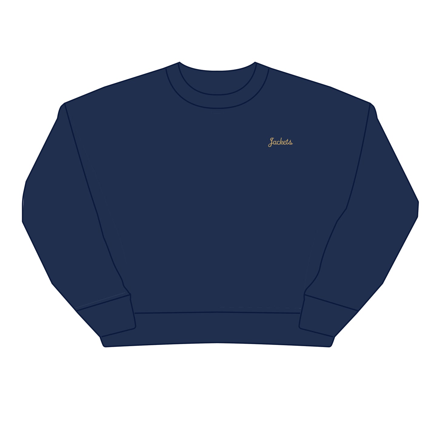The Brooke Solid Crewneck Georgia Tech | Youth Navy