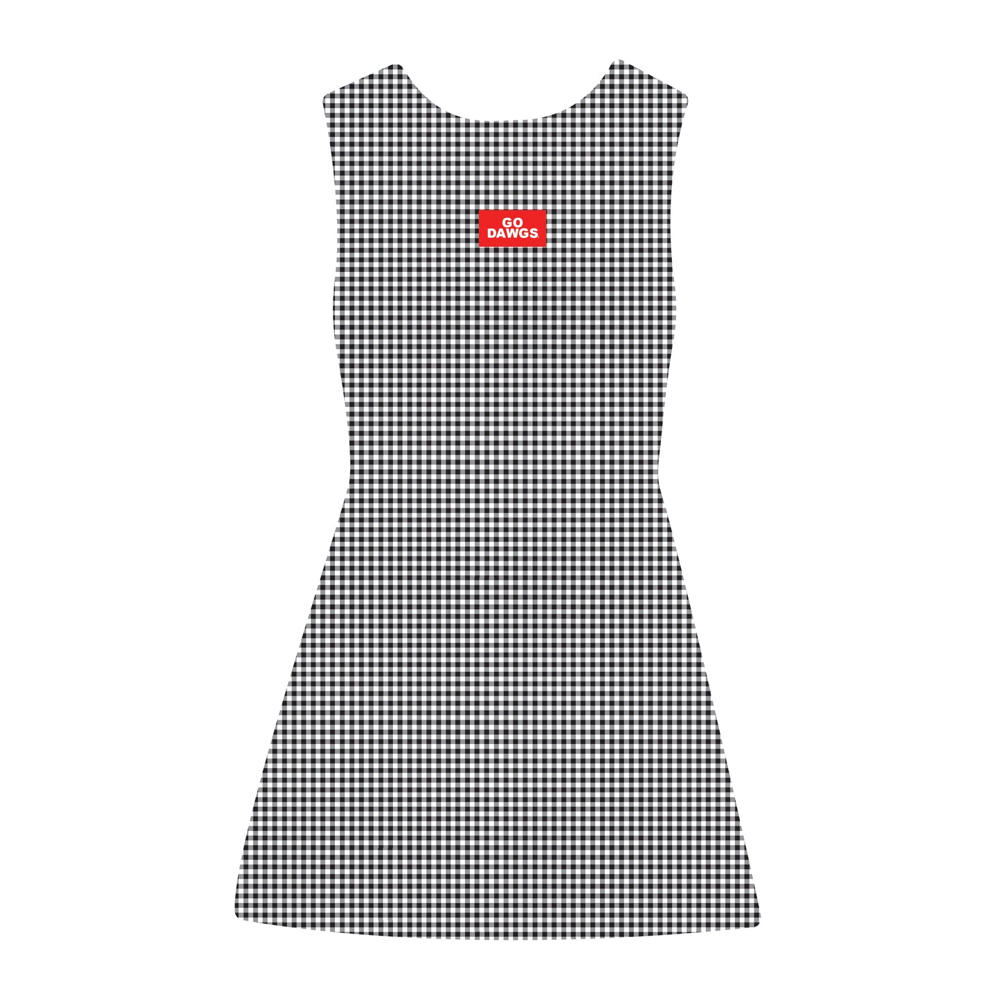 The Grace Gingham Dress Go Dawgs Woven Label | Black