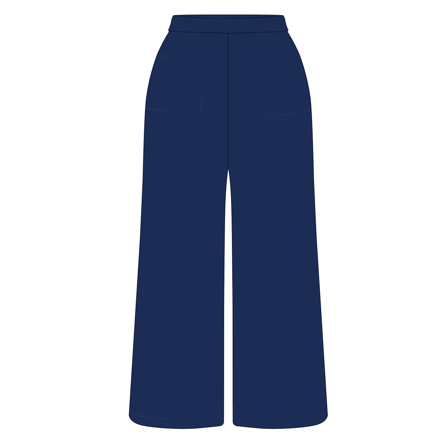 The Ava Airy Pants Sting 'Em Woven Label | Navy