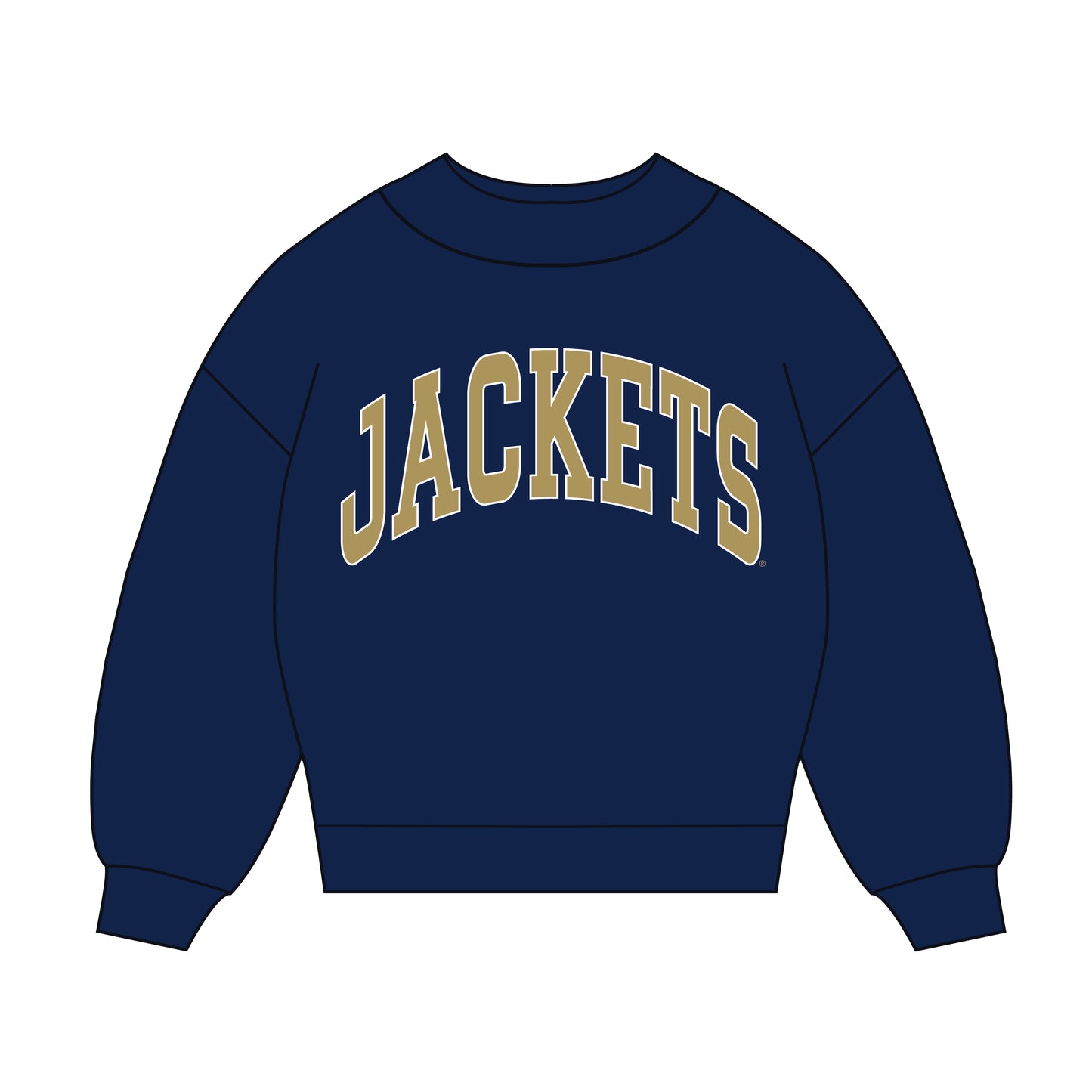 The Madi Classic Mockneck Jackets Applique | Navy