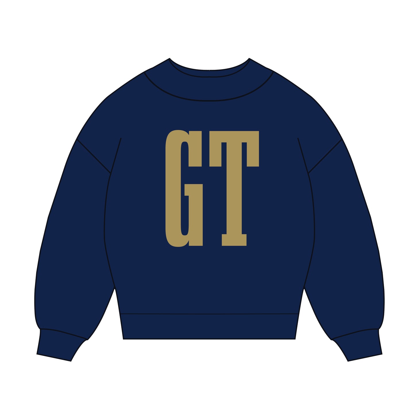 The Madi Varsity Mockneck Georgia Tech | Youth Navy