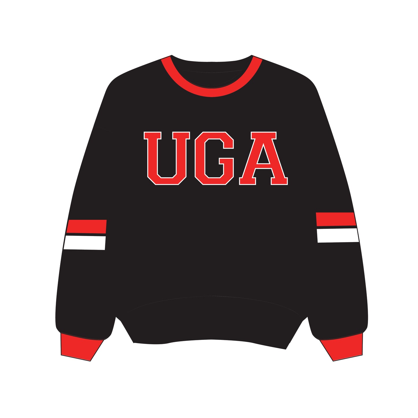 The Virginia Varsity Crewneck Georgia | Youth Black