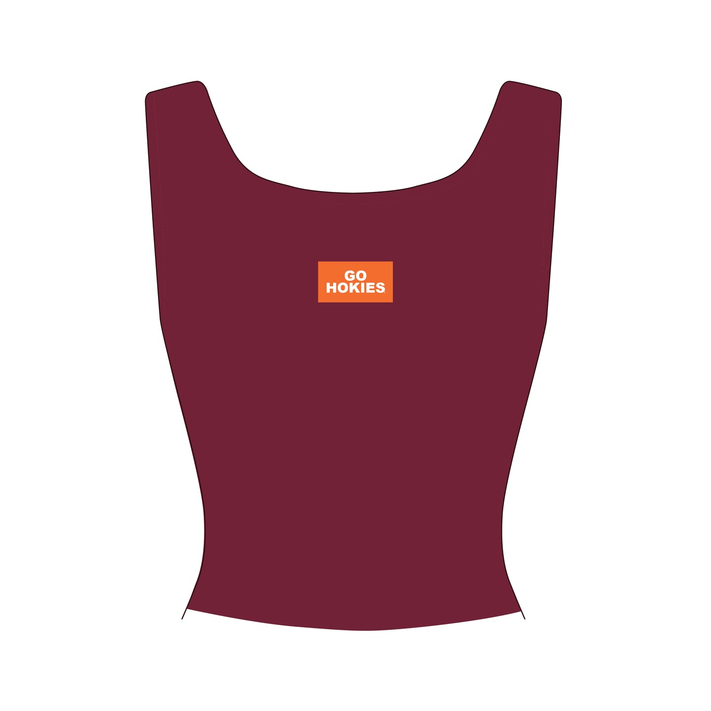 The Alli Ribbed Tank Go Hokies Woven Label | Maroon