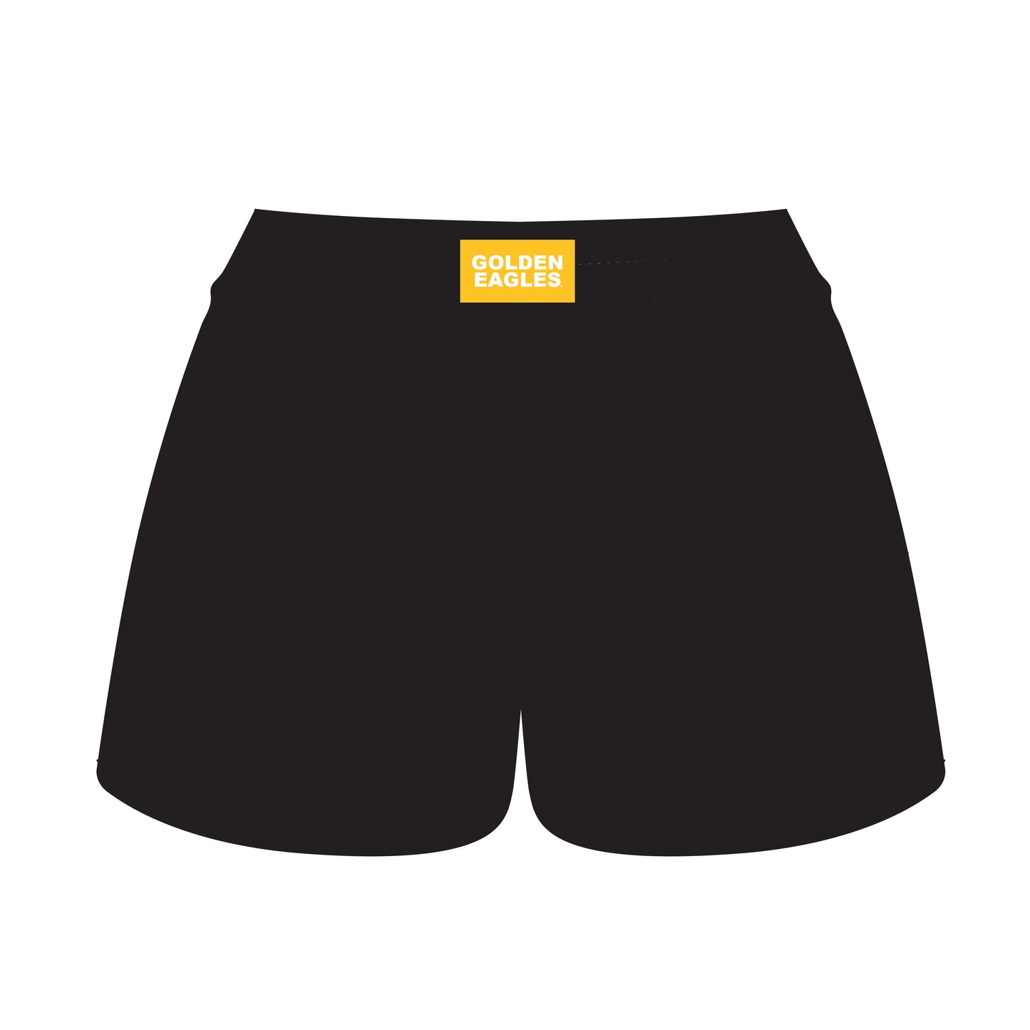 The Ava Airy Shorts Golden Eagles Woven Label | Black