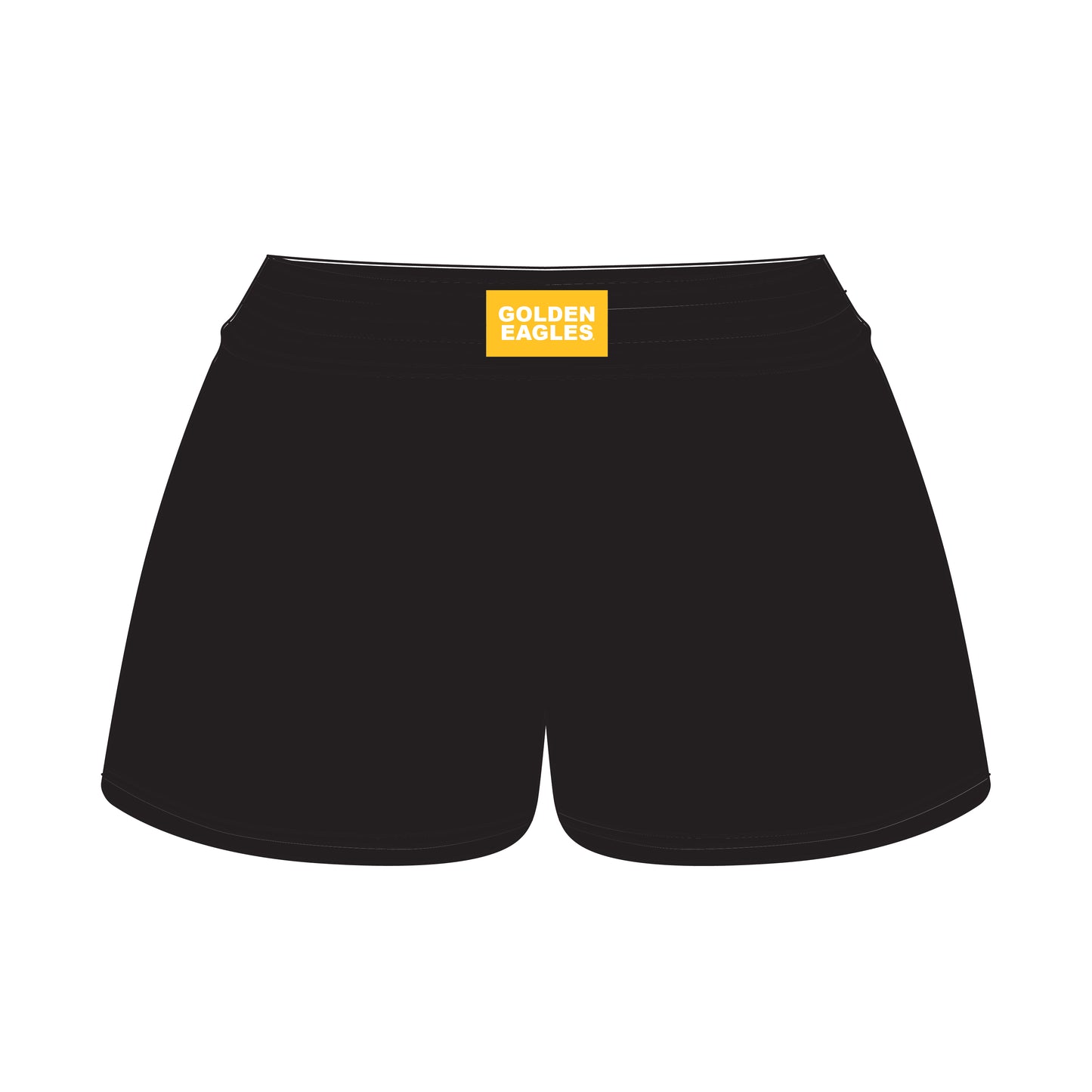 The Liz Nylon Shorts Golden Eagles Woven Label | Black