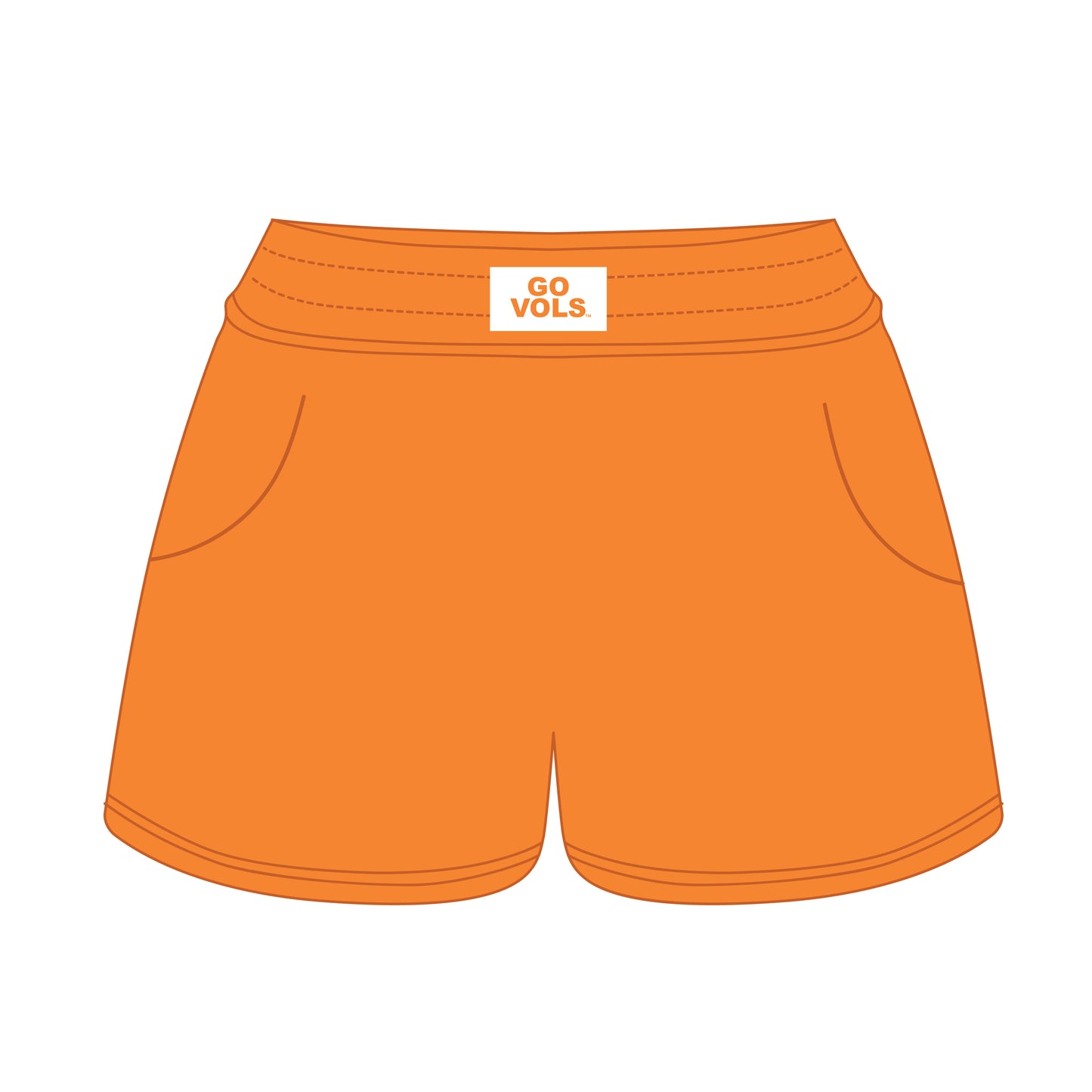 The Ava Airy Shorts Go Vols Woven Label | Youth Bright Orange