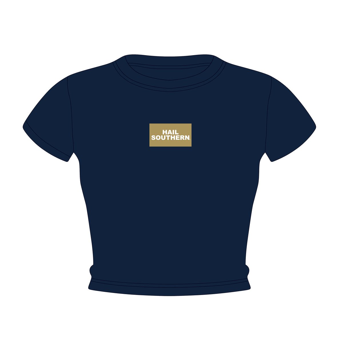 The Raegan Ribbed Baby Tee Hail Southern Woven Label | Navy