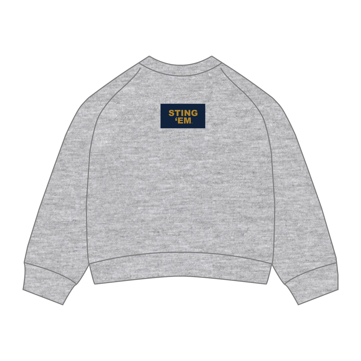 The Ava Airy Crewneck Sting 'Em Woven Label | Heather Grey