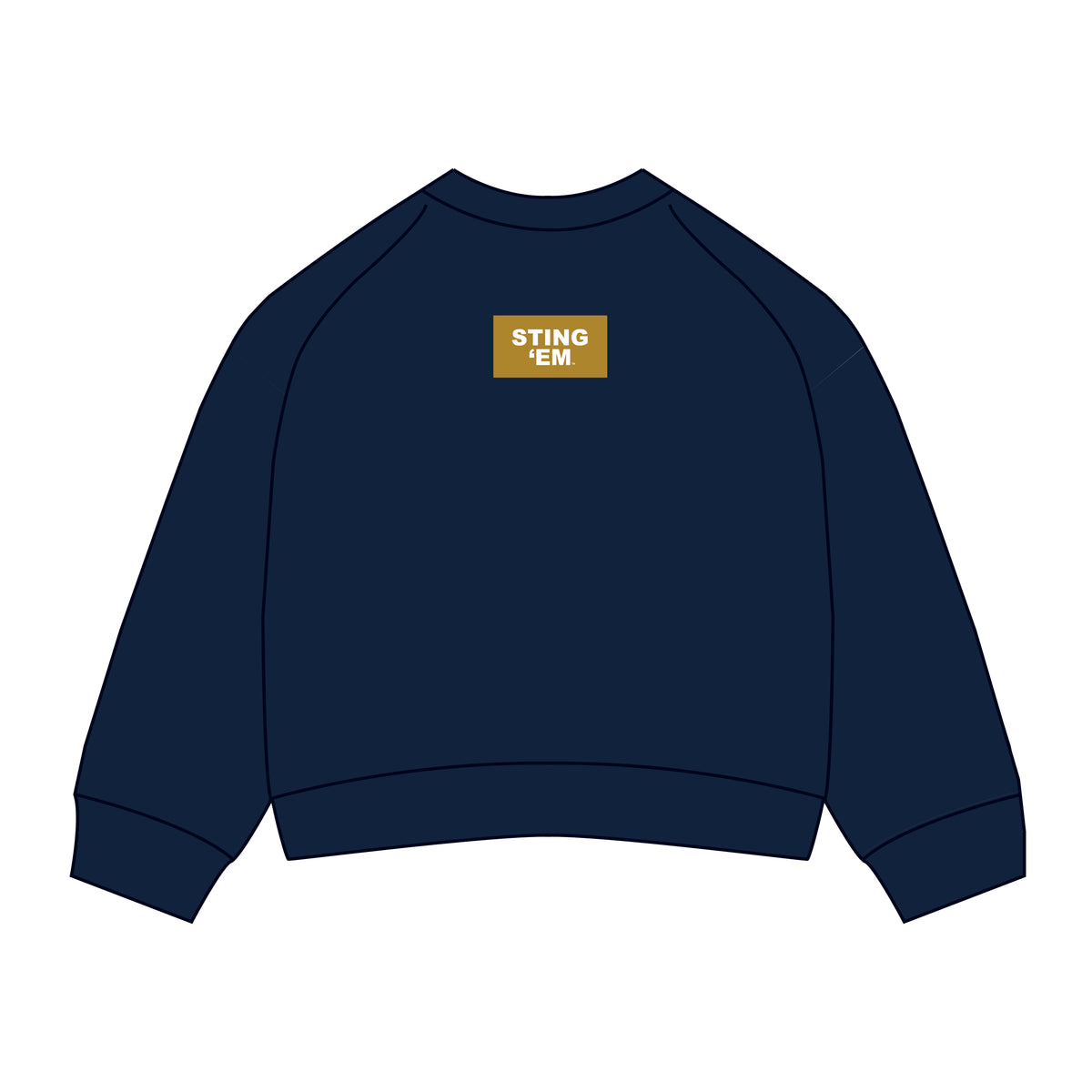 The Ava Airy Crewneck Sting 'Em Woven Label | Youth Navy