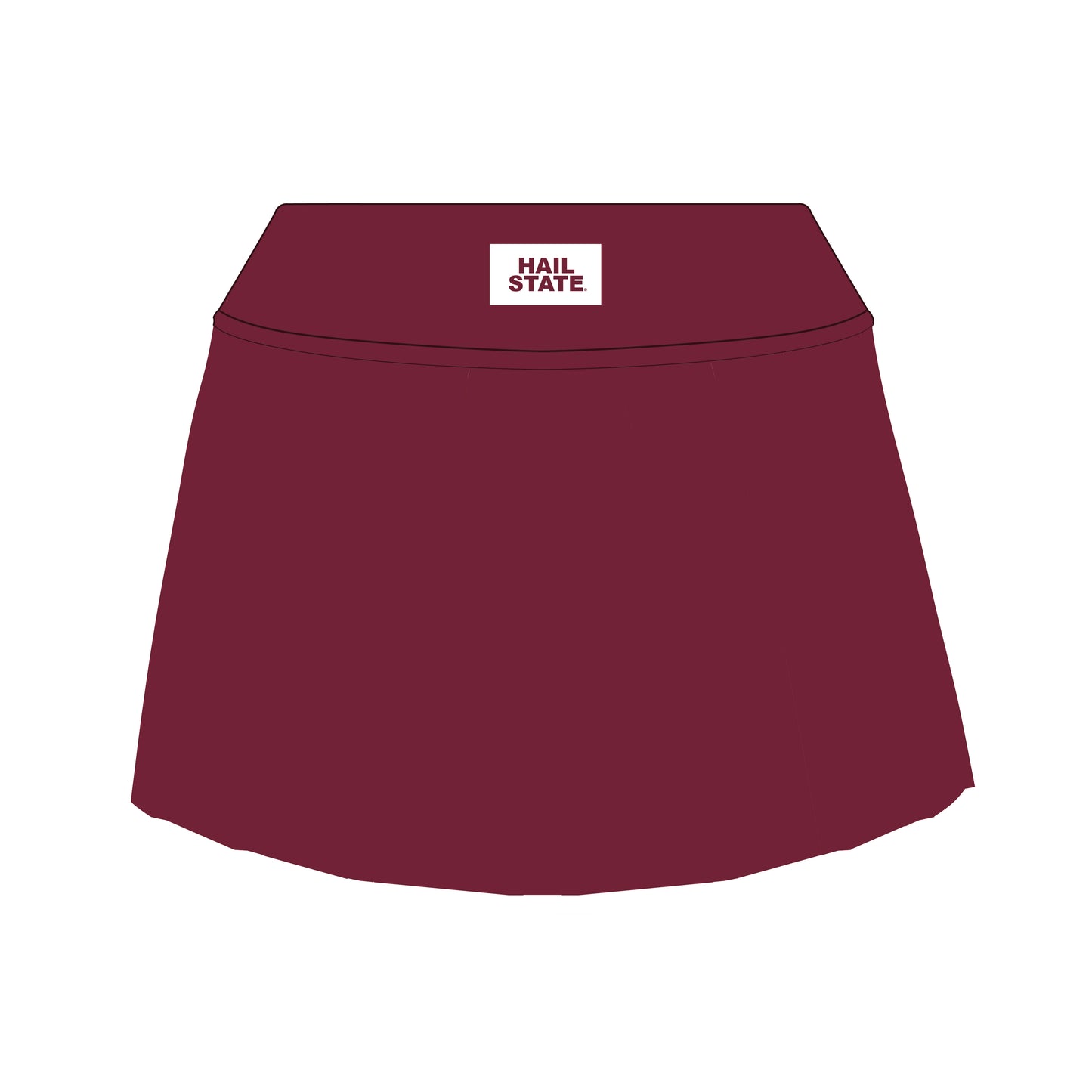 The Alli Tennis Skort Hail State Woven Label | Deep Maroon