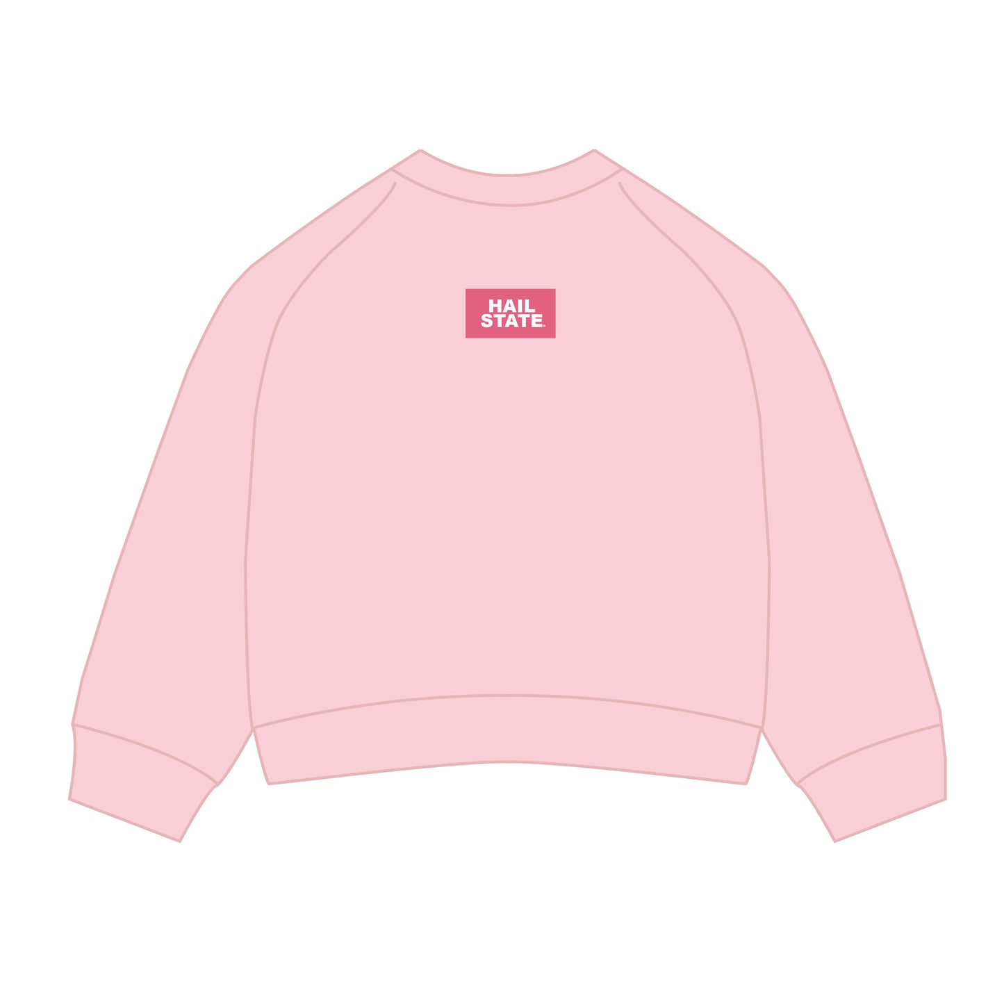 The Ava Airy Crewneck Hail State Woven Label | Youth Pink