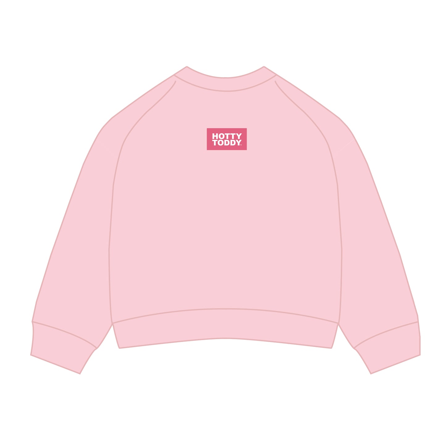 The Ava Airy Crewneck Hotty Toddy Woven Label | Pink